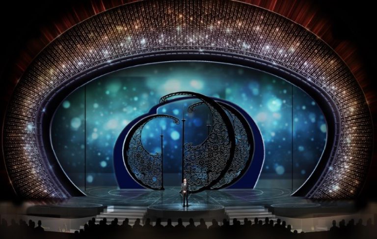 escenografía, decoración escenario, Óscar flotantes, Museo Kristallwelten, Derek McLane, Tony y Emmy production Award, Swarovski, Los Óscar, Nadja Swarovski, cristal, cristal Swarovski,