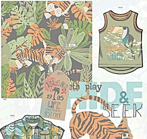 Style Right Summer 2019, Paneles de Tendencias primavera-verano 2019, PV 2019, moda infantil, editor de tendencias, GV Lines , Circus Girls, Tropical Camo, Summer Show, FIMI, bebé; y Ship Mate, Indian Summer, Roller Girls, niños.