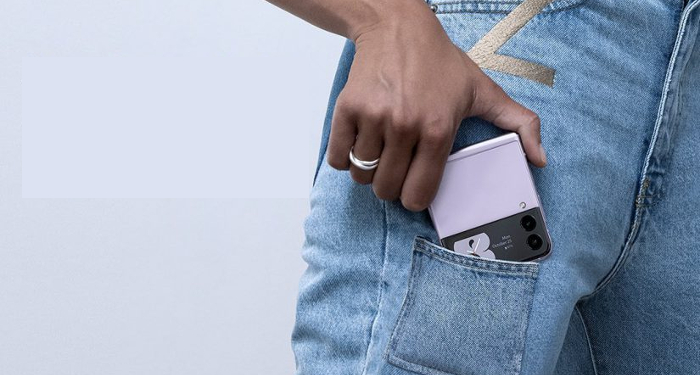 Samsung folding cell phone storage jeans