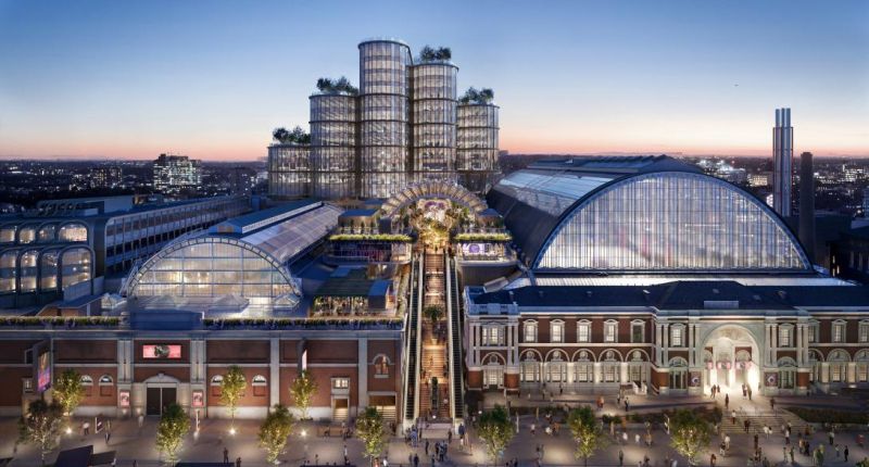 Proyección del nuevo recinto Olympia National Kensington de Londres, donde se celebrará Scoop en julio de 2025.