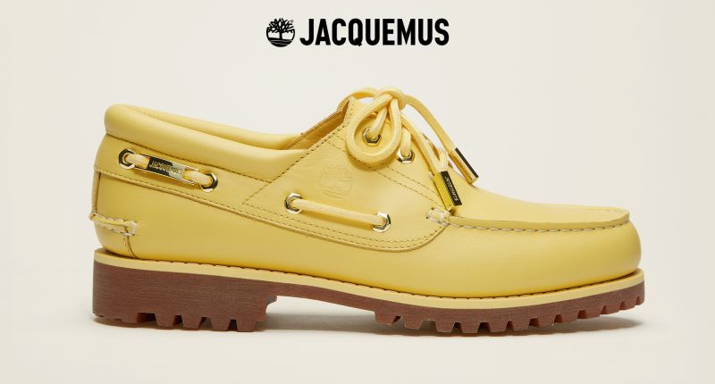 El nuevo náutico de Jacquemus para Timberland reinterpreta un clásico de la marca, en tono amarillo.