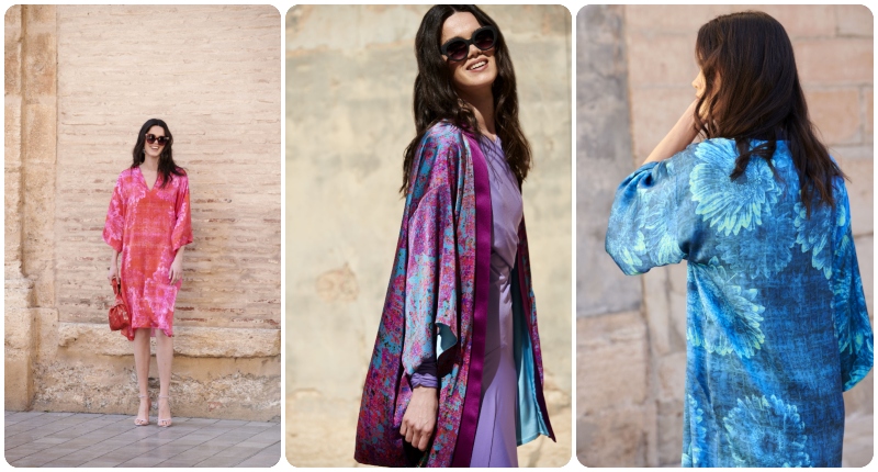 Los kimonos de seda de Vida y Milagros aseguran un equilibrio perfecto entre artesanía, tradición y modernidad.