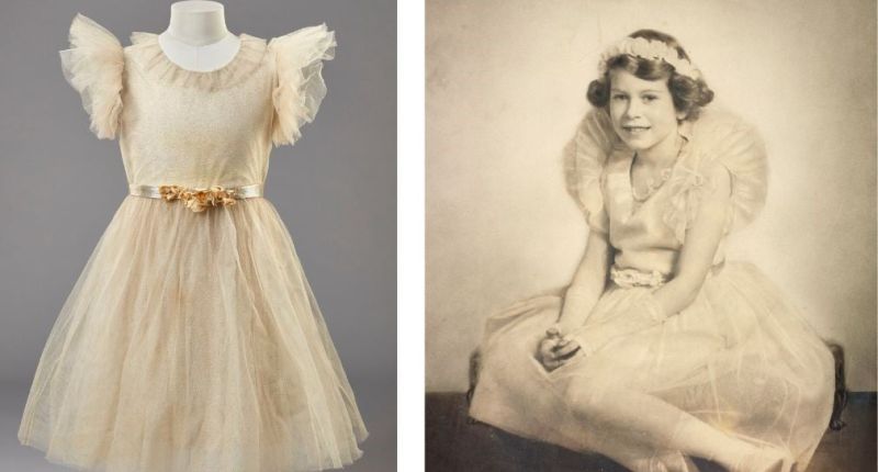 Vestido Reina Isabel II Inglaterra 1934