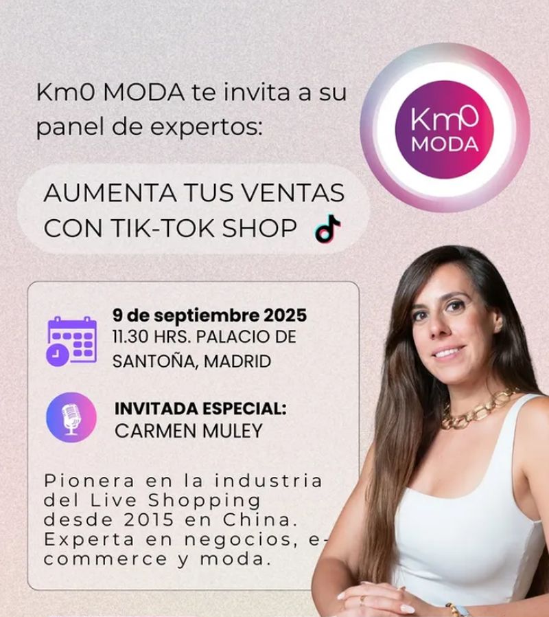 Invitación gratuita disponible para la feria y la sesión en la web de Km0 Moda.
