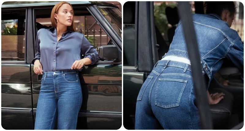 los detalles clásicos, como los bolsillos funcionales y los cierres de cremallera y botón, mantienen el look auténtico denim