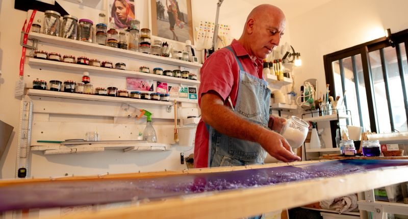 Ángel Cabrera Art taller en Lanzarote.