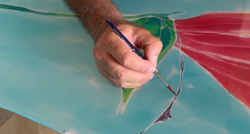 Pintura sobre tela de Ángel Cabrera.