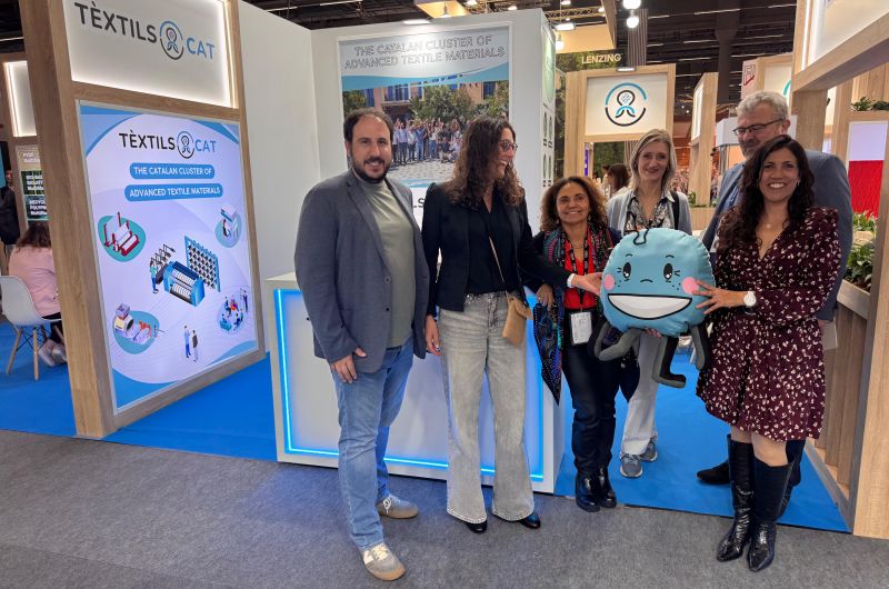 Los directores de Tèxtils.CAT con miembros de EU-Textile2050 en Techtextil.