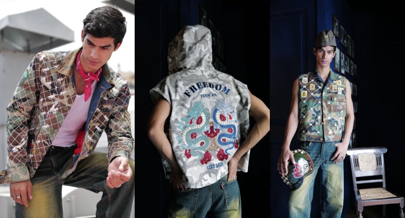 Un archivo privado de denim del propio diseñador, que incluye ediciones antiguas de Levi's y Lee, ha inspirado varias de las prendas.