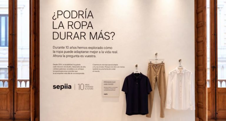 Sepiia inaugura una exposición sobre el futuro de la ropa en IED Madrid
